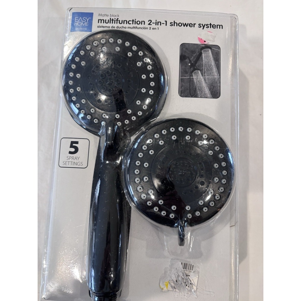 Easy Home Bathroom‎ Matt Black Multifunction Two In One Shower System Brand New
